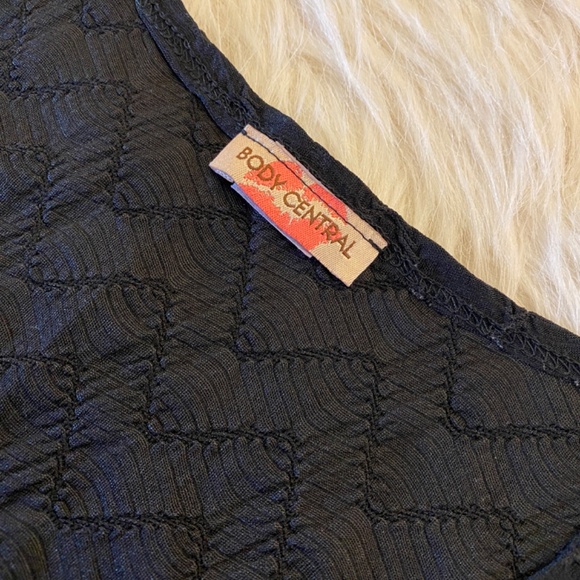 Sexy Mini Black Dress by Body Central (B1021) - Picture 5 of 9